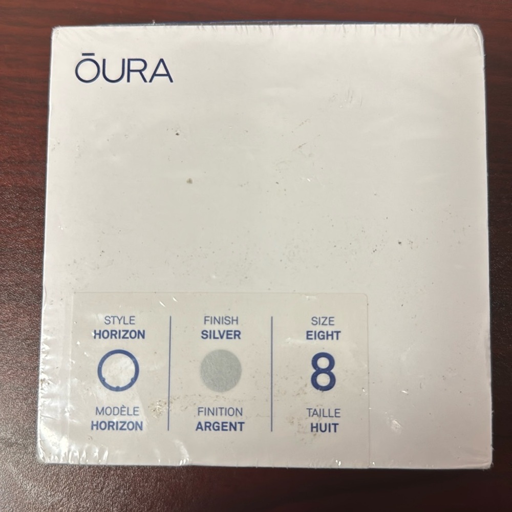 OURA RING SILVER SIZE 8.